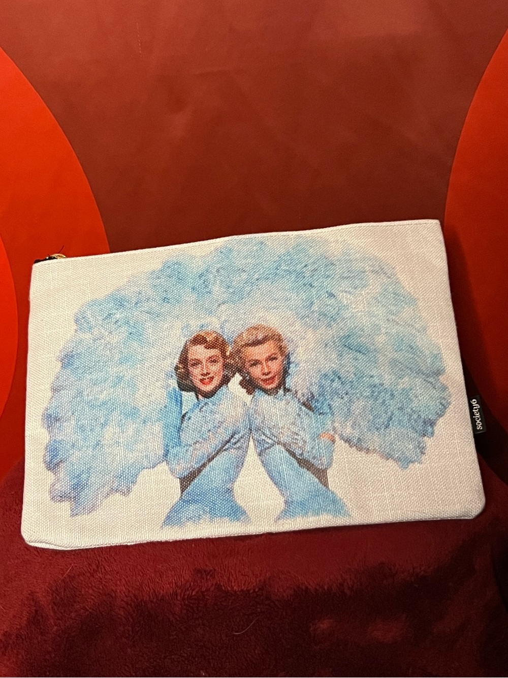 White Christmas Sisters Pouch